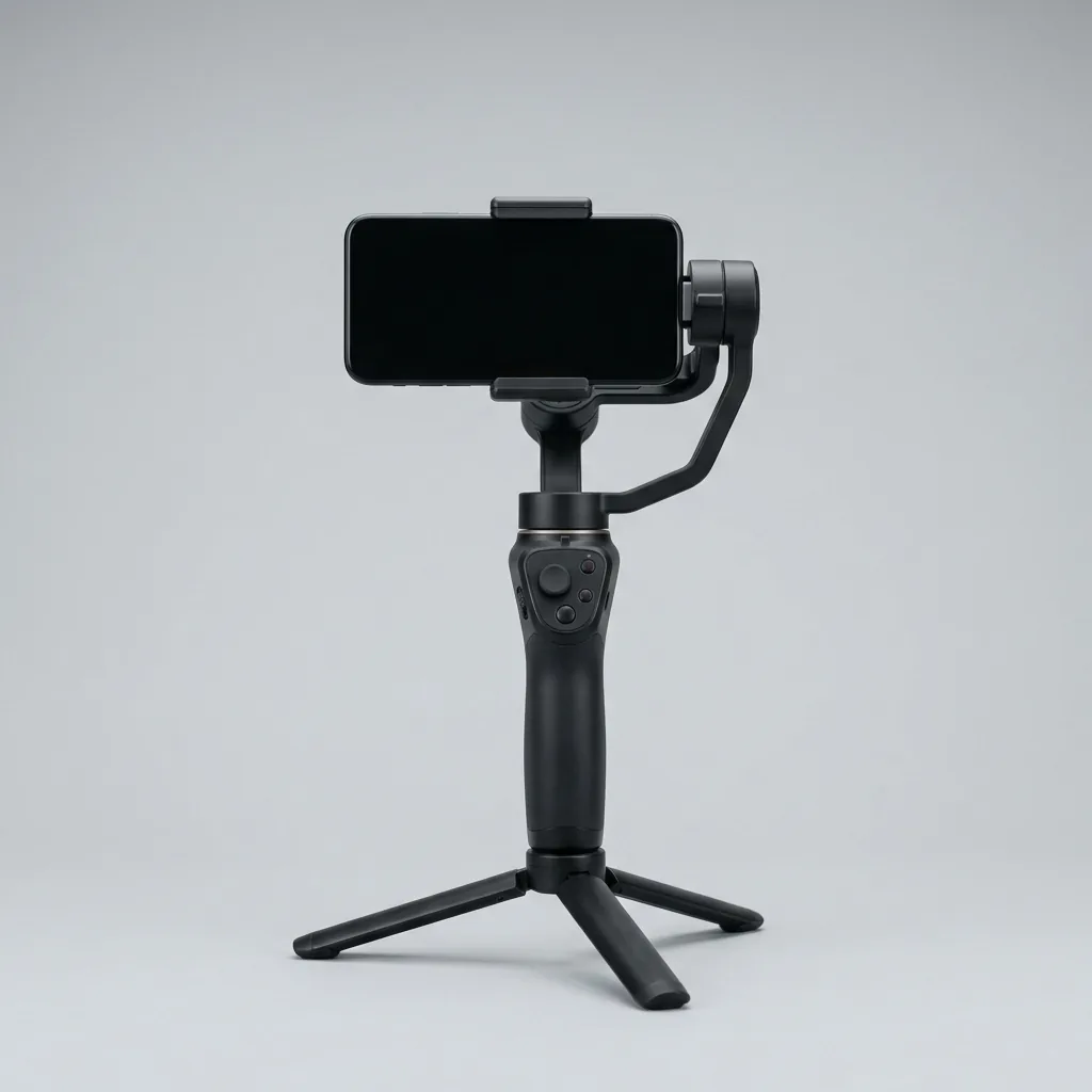 Gimbal-stabilisator en statief huren voor smartphones bij Cagliari