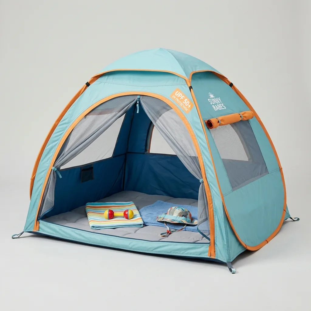 UV50+ pop-up strandtent verhuur voor baby’s in Cagliari